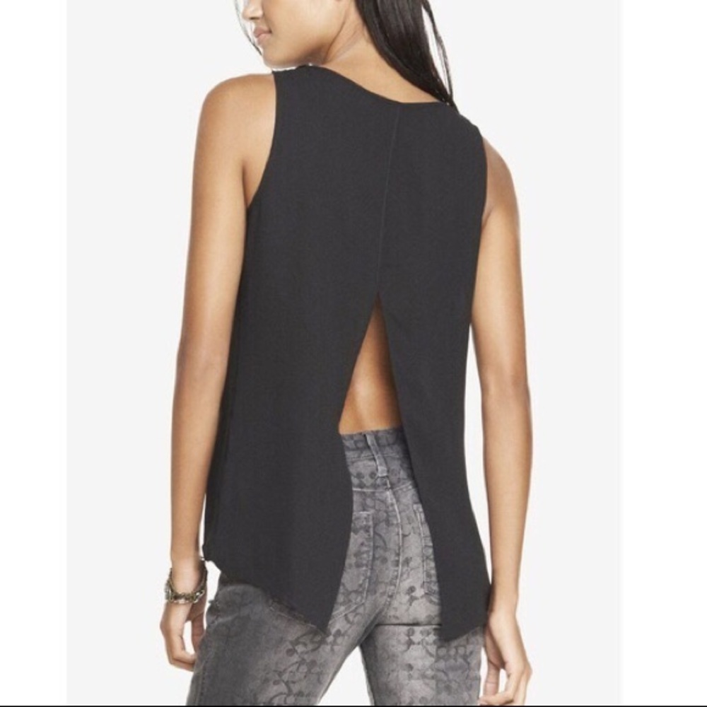 EUC Express Split Back Sheer Tank